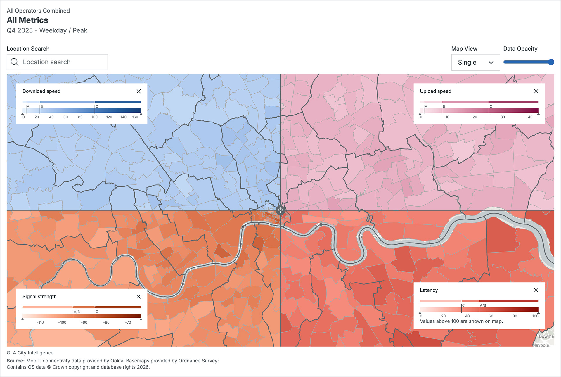 A screenshot of London's Public Realm Trees application